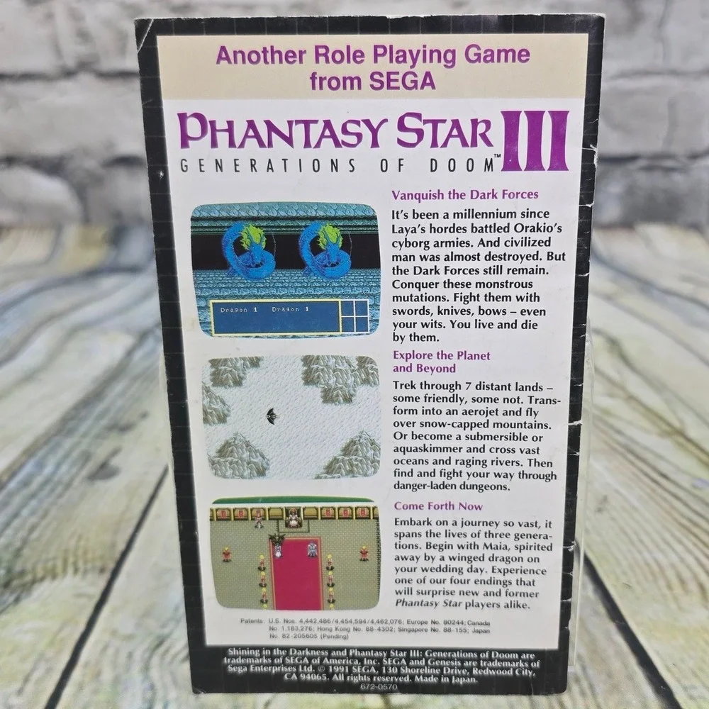 Shining in the Darkness Manual Sega Genesis RPG Booklet 1991 Original Authentic